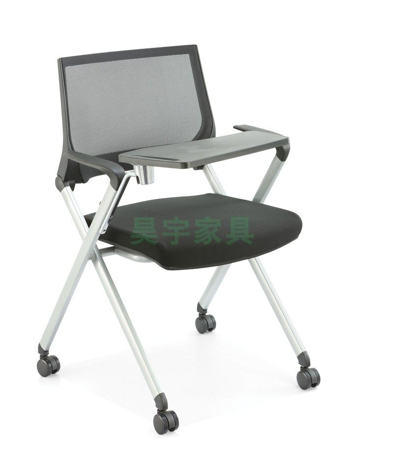 Pulley folding chair training with writing board mobile conference chair with table board table and chair all-in-one chair flap office chair