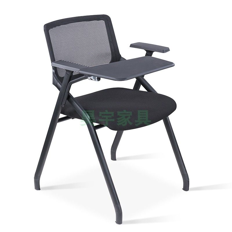 Simple training chair with writing board pulley Folding conference chair with table board Smart classroom chair Mobile office chair