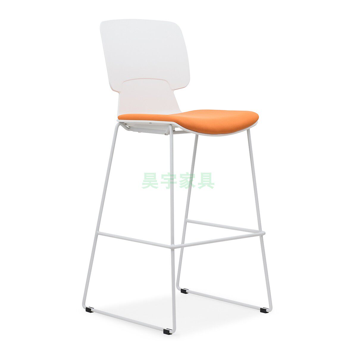 High Foot Plastic Steel Dining Room Chair Kenderky Milk Tea Sweet Shop Dining Chair Fixed Bar Table Chair Solid Steel Feet Chair Dining Room Chair