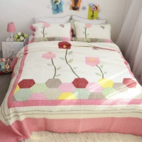 Applique giường vườn bao gồm bông bông gia đình chăn bốn ba mảnh áp dụng tấm bông khăn trải giường pad là - Trải giường tấm trải giường