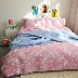 bé Hàn Quốc màu xanh bông chéo che giường bông là bông ba mảnh điều chăn trải giường cotton không khí là mùa thu và mùa đông - Trải giường thảm lông cừu trải giường Trải giường