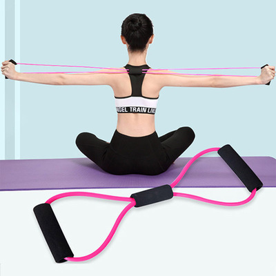 【开肩瘦手臂】瑜伽8字拉力器