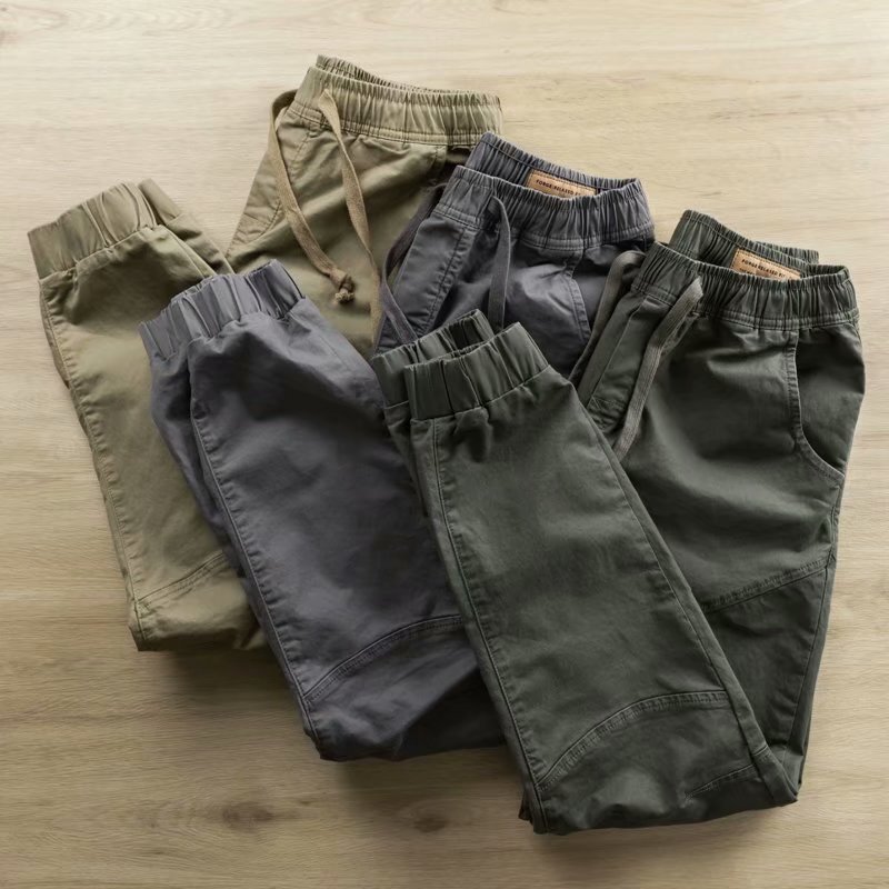 2026 Japanese Retro Work Pants for Women, Spring and Summer Drawstring Jogger Casual Pants, Outdoor Sports and Work Long Pants
