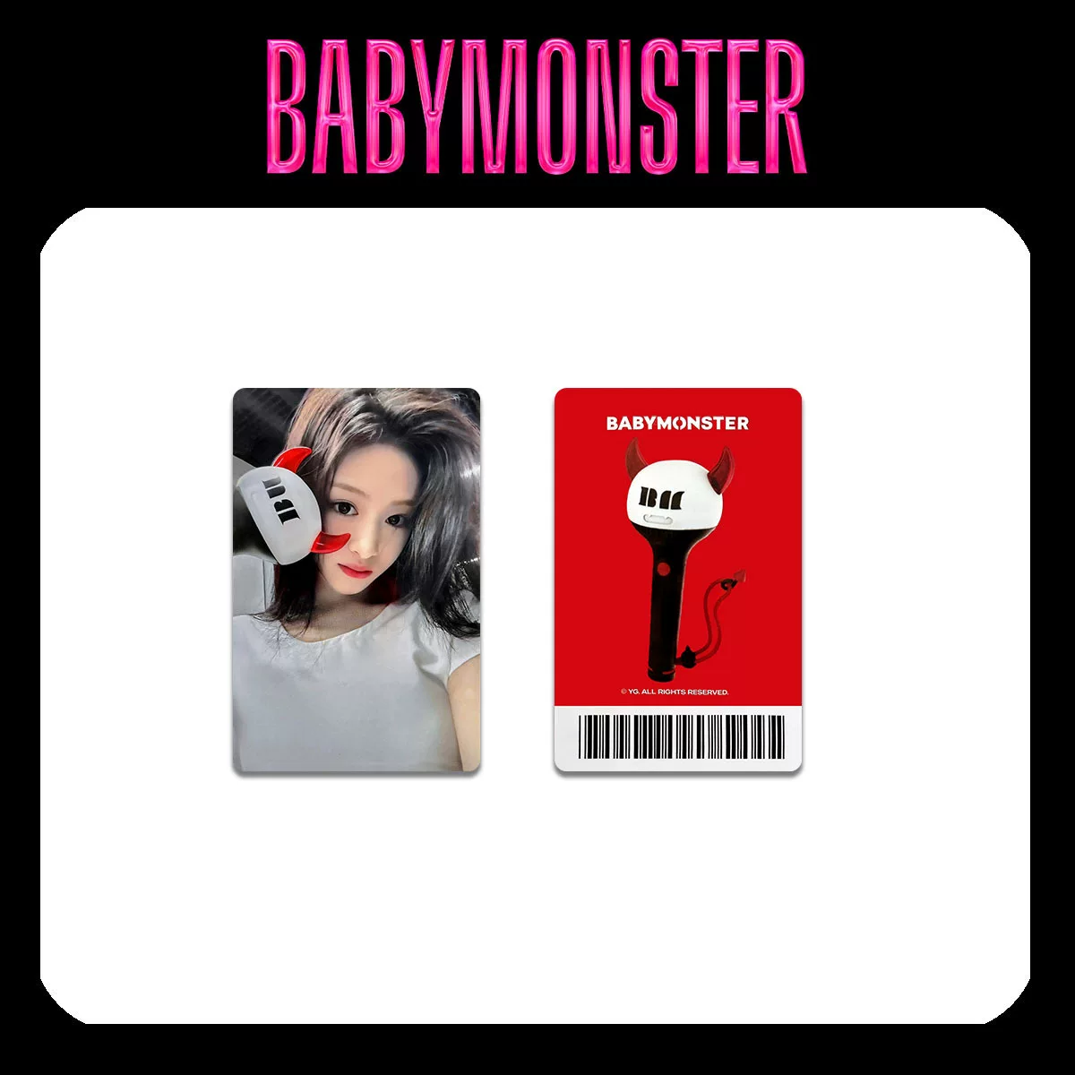 BABYMONSTER Peripheral DRIP Touring Glow Stick Small Card Polaroid Asa AHYEON CHIQUITA