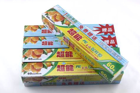 Super energy 30cm*60m boxed plastic wrap