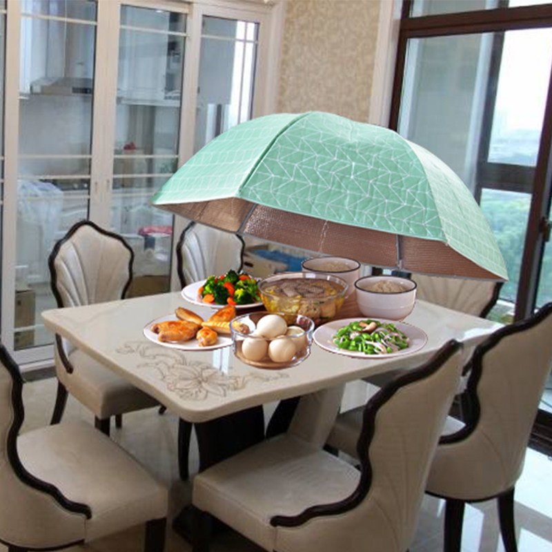 Insulation dish cover Foldable cover Table cover Household dustproof food cover Large round food cover umbrella rectangular