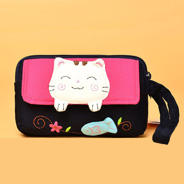 Alla Cat Zero Money Mobile Phone Bag Coin Bag Handbags Handbag Handbags Handbags Women Big Screen Cell Phone Bags