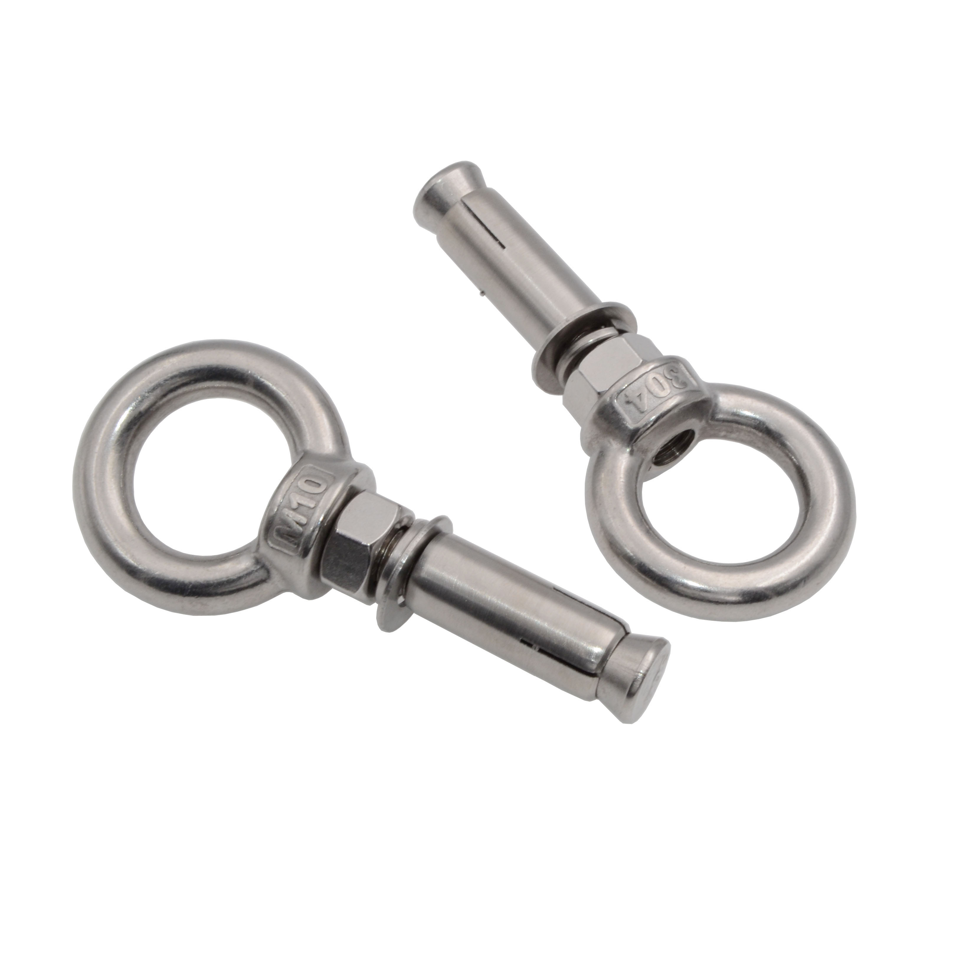 304 stainless steel lifting ring with ring pull explosion expansion screw screw hook M6M8M10M12M14M16M20 large