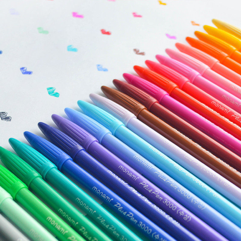 Mousa Beauty monami3000 Colour Water Pen Classic 24 Color Water Lottery Pen Pen Fiber Pen Student Stationery