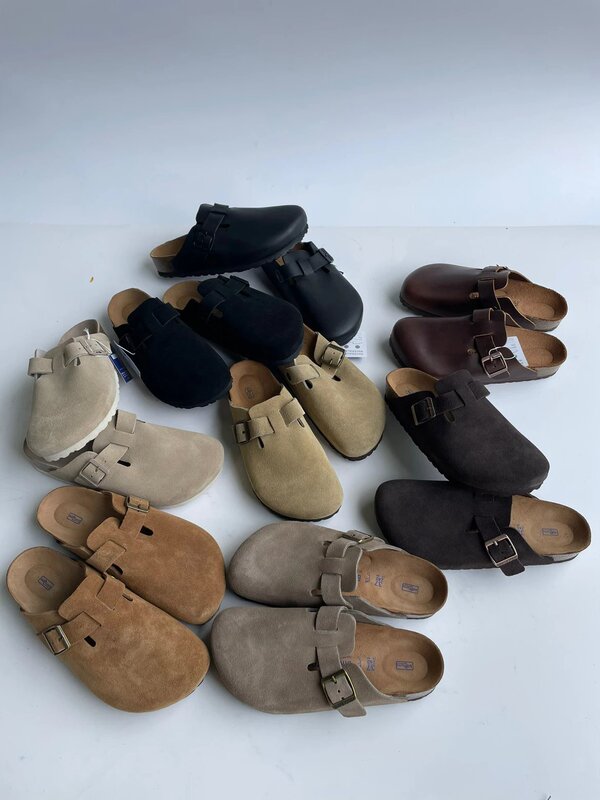 Export Orders! Men's and Women's Leather Multifunctional Sandals, Outdoor Shock-Absorbing Sandals, Cork-Soled Fashionable Closed-Toe Slippers Export Orders! Men's and Women's Leather Multifunctional Sandals, Outdoor Shock-Absorbing Sandals, Cork-Soled Fashionable Closed-Toe Slippers