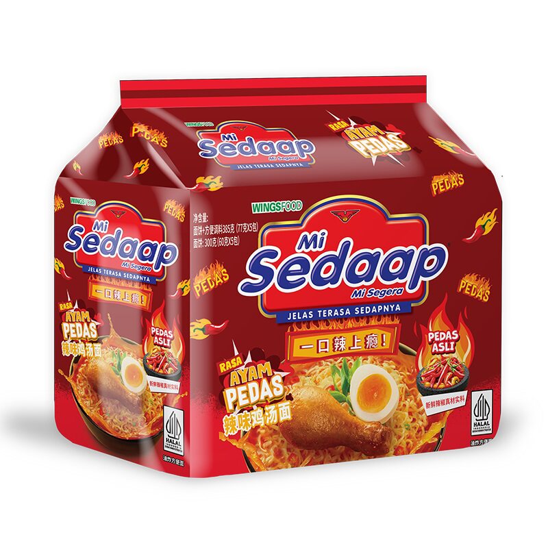 Mi Sedaap辉英喜达印尼进口辣味鸡汤面速食方便面