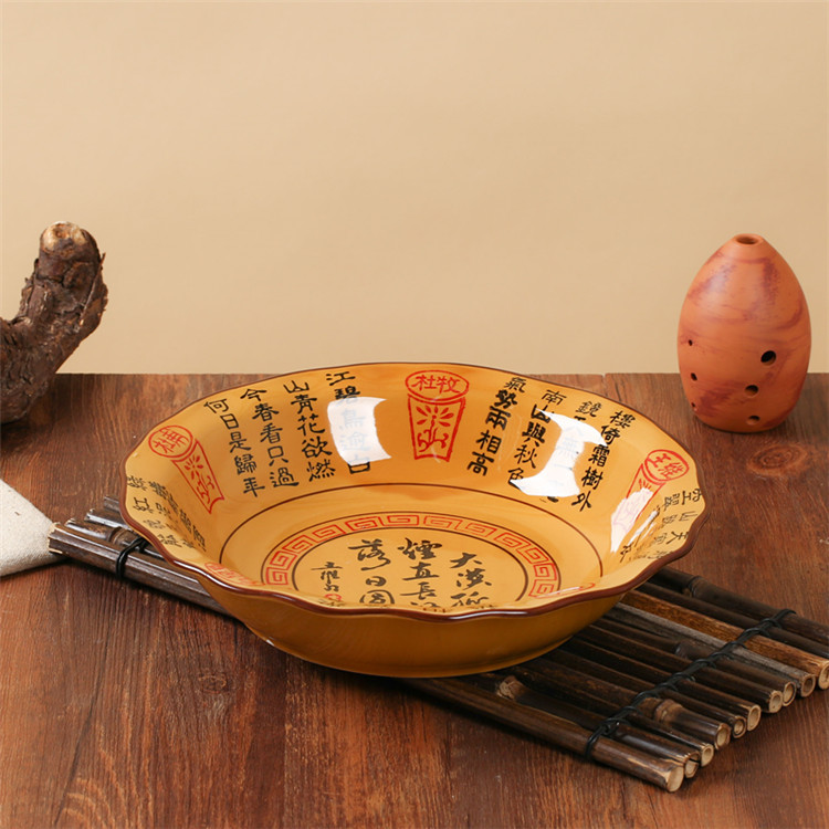 Ceramic Spicy Fragrant Pot Stew Bowl Bowl Gong Boiled Fish Large Bowl Boiled Meat Sauerkraut Fish Bowl Lotus Mouth Bowl