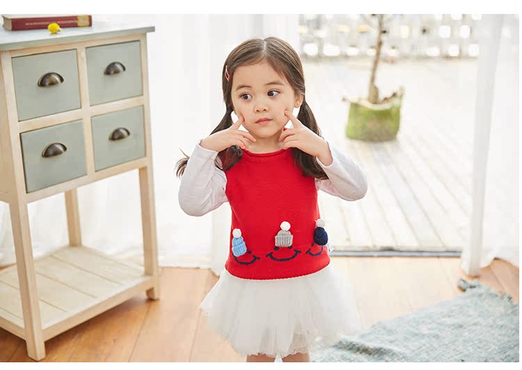 Trẻ em cotton vest 2018 mùa xuân và mùa thu cô gái mới vest bé áo len bé áo len vest phần mỏng