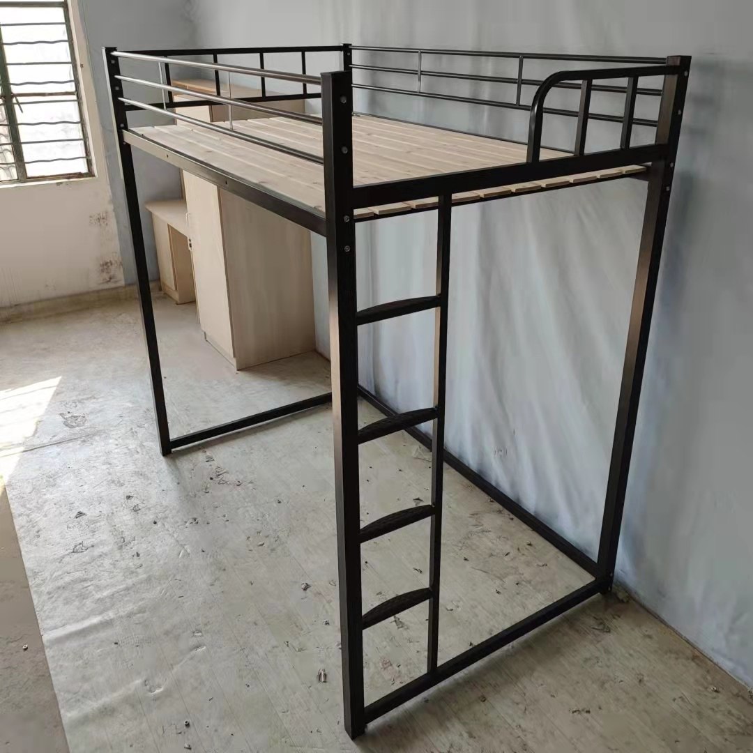 Custom apartment bed detachable assembly elevated bed upper steel frame upper bed and lower table wrought iron space-saving adult thickening