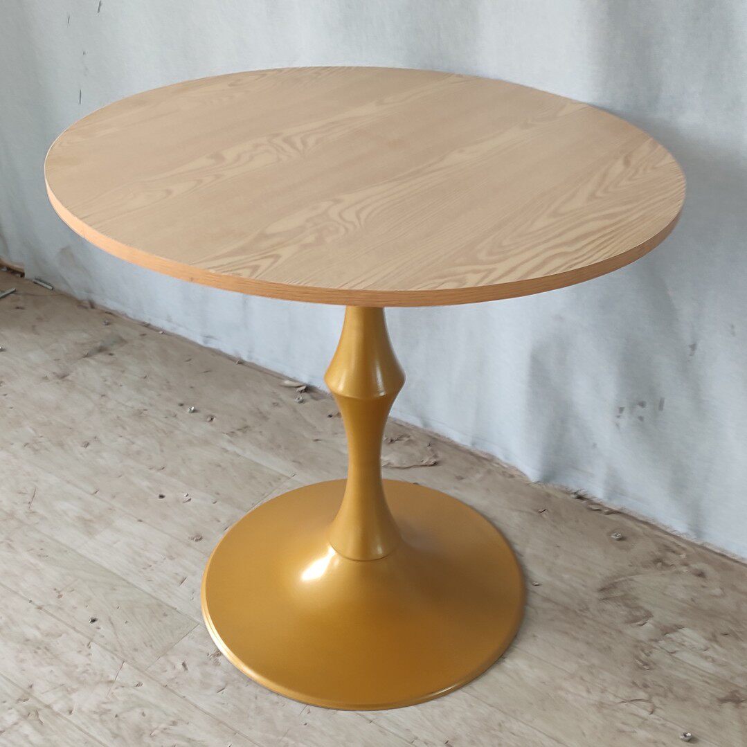 Modern Casual Business Tulip Household Small Round Table Negotiation Table Coffee Table Iron Art Small Brute Waist Bell Mouth