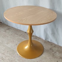 Modern leisure commercial tulip household small round table negotiation table coffee table iron small waist Bell mouth