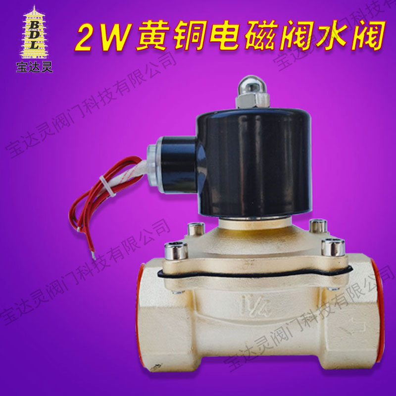 Baodaling valve 2W-160-15 all copper normally closed liquid gas with 4 minutes 6 minutes one inch spot