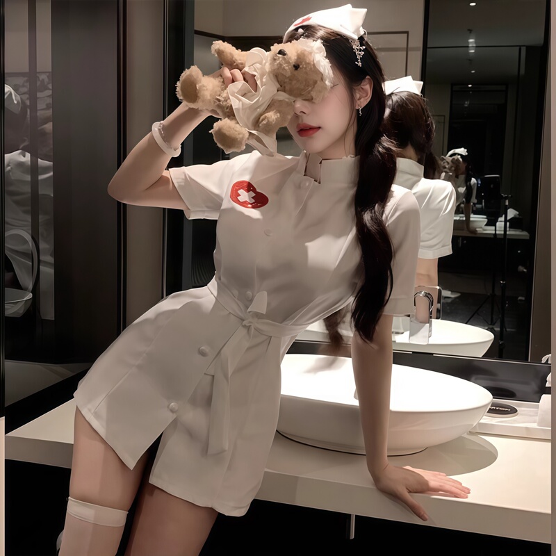 2026 Style Sexy Lingerie Pure Desire Sleepwear Role Play Cosplay Nurse Uniform Internet Celebrity Plus Size