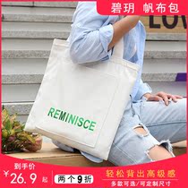 Female Single Shoulder Bag White Sail Bag Original Large Capacity Thickened Cloth Bag Ins Day Department Brief Freshener