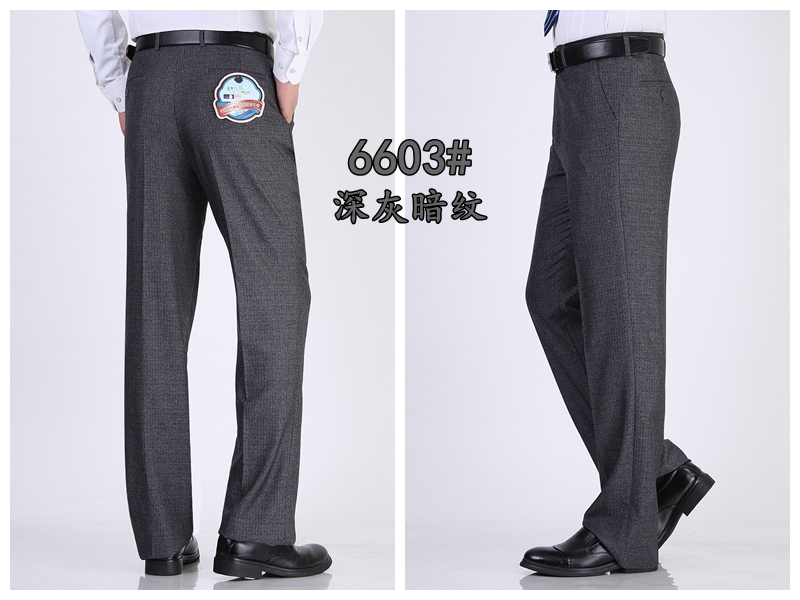 Quần trung niên nam rộng mùa hè mỏng phần kinh doanh bình thường kích thước lớn eo cao trung niên phù hợp với quần phù hợp với quần cha quần vải đen