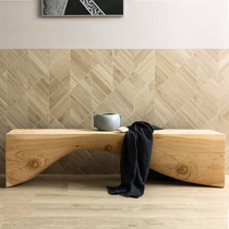 Nordic creative solid wood home bench designer art clothing store log display stool homestay shoe change stool