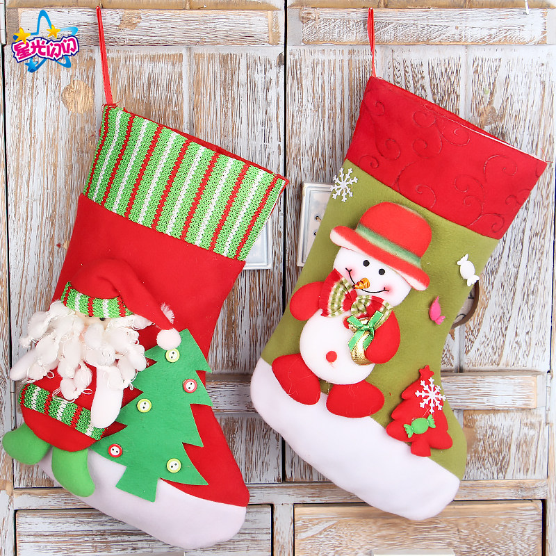 Christmas Socks Gift Bags Children Kindergarten Creativity Small Gift Hanging Accessories Christmas Decorations Small candy bags