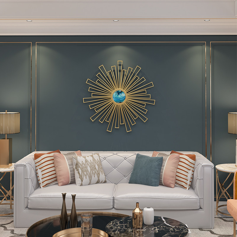 Brief Modern Living Room Sofa Background Wall Wall Decoration Pendant Bedroom Dining Room Wall Light Lavish Creative Iron Art Decorations