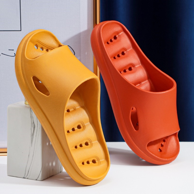 Japanese Bathroom Slippers Summer Indoor Non-slip Lovers men and women Breathable Leaks Speed Dry Thick Sole Home Bath Cold Tug