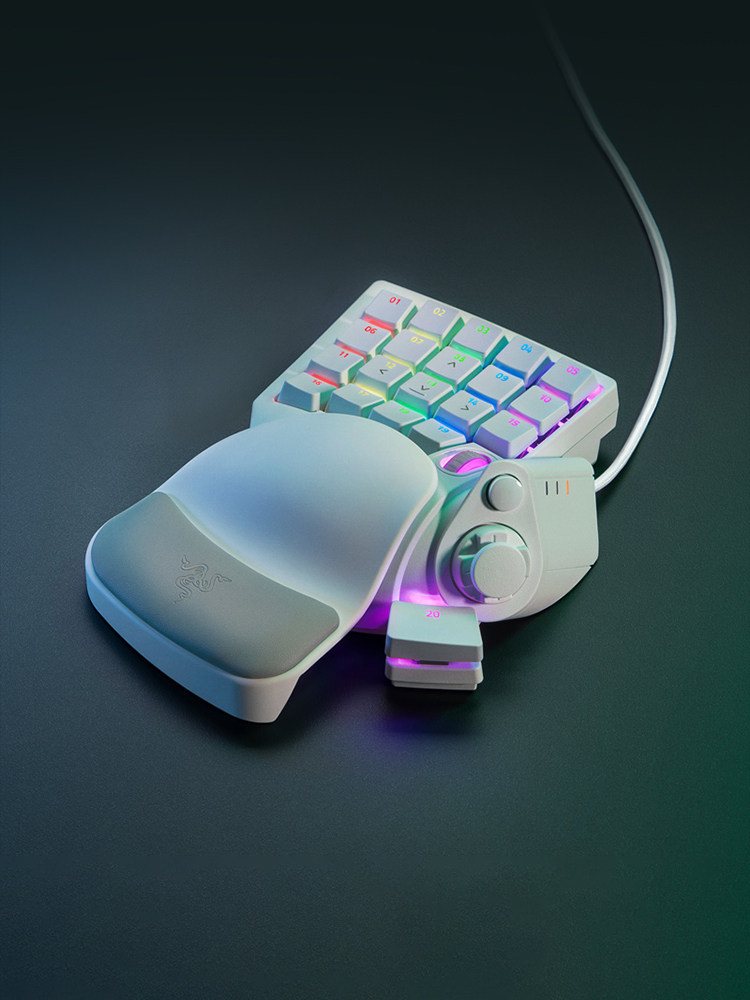 Razer Taros Scorpion Professional Edition Mercury One-Handed Gaming Mechanical Keyboard with Simulated Optical Axis and E-Sports Backlight