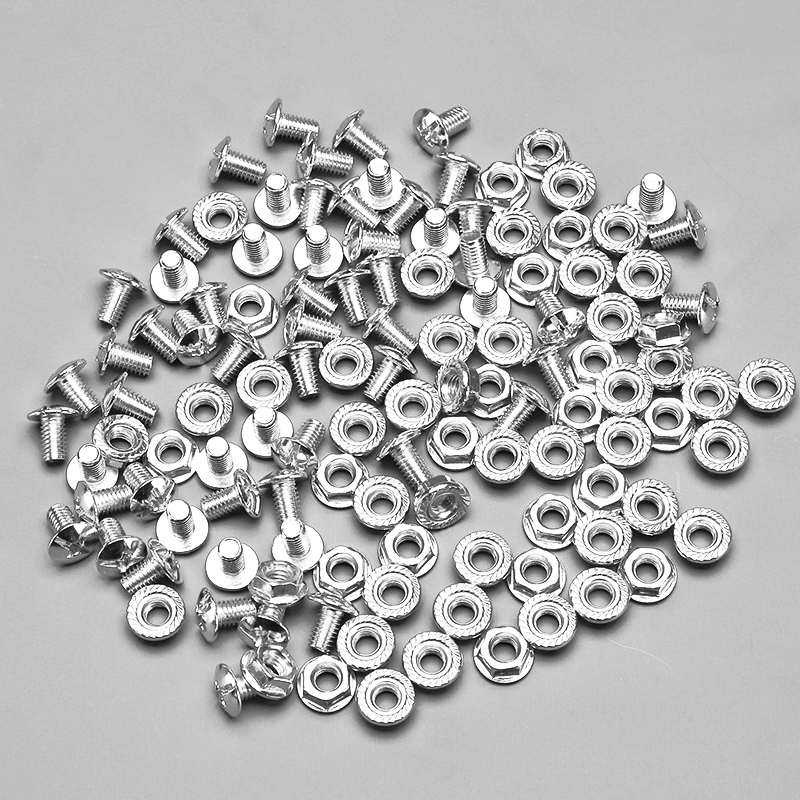 Angle steel shelf material accessories Galvanized special M6 screw cap rod screw nut Cross flower flat head flat head carriage