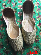 New version of Pakistan handmade low-top luxury embroidered thread womens shoes Nepal Thailand India style