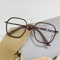 Korean version of the trendy ultra-light retro myopia ins wind eye frame frame female round face big face glasses frame element face artifact