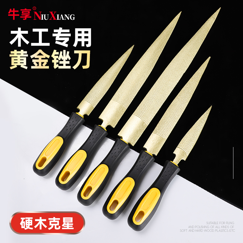 Gold Filing Knife Wood Filing Knife Wood Filing Manual Frustration Knife Hard Wood Head Polishing Tool Coarse Tooth Broacher Semi-circular Rubbing Knife