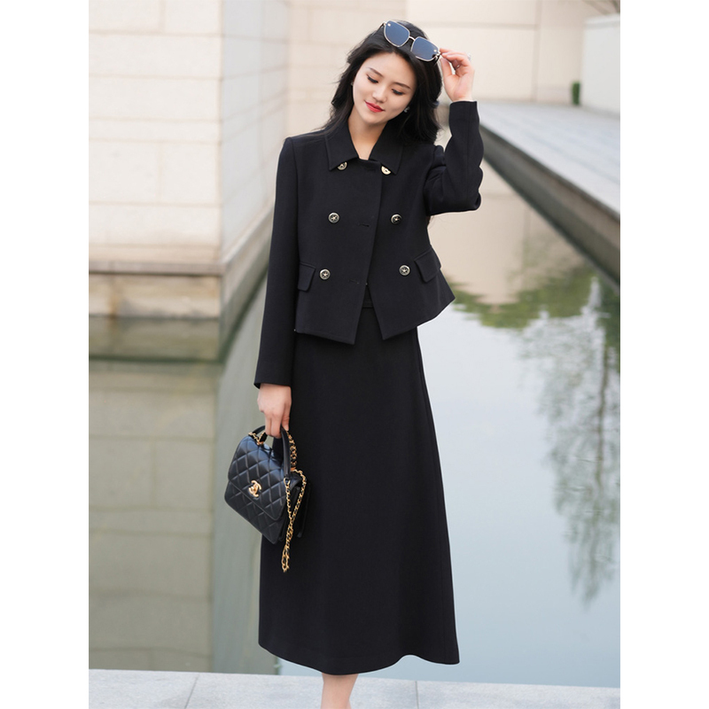 Meixi [Tribute to Miss D] High-End Chanel-Style Suit for Women, Autumn Petite French-Style Skirt Two-Piece Set