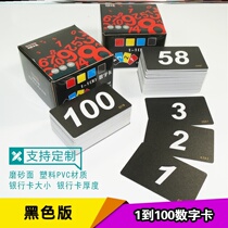 Study Waterproof Card Token Card Chess room Social 1 to 50 Entertainment pvc Princess Plastic Card Points Card