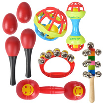 Suit rocking the rattle of the bell Hammer Shake the Drum Bite of the Tooth Gum Appeasement Hand Grip Listening Attendeo Toy Hand Bells