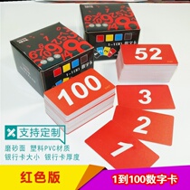 Reward Coin Cards Card Queuing Card Chips Coin Thickened Number Plate Hard Card Game Entertainment Coin Learning Waterproof Mahjong Card