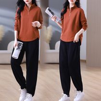 Casual Sportswear Suit Women 2024 New Spring Autumn Clothing Fashion Suit Korean Version Loose Clothing Two Sets