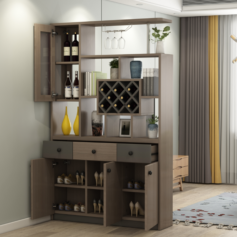 Wine Cabinet Decoration Partition Cabinet Entrance Door Screen Room Cabinet Nordic Double-sided Shoe Cabinet Brief Xuan Guan Door Hall Cabinet Storage Cabinet