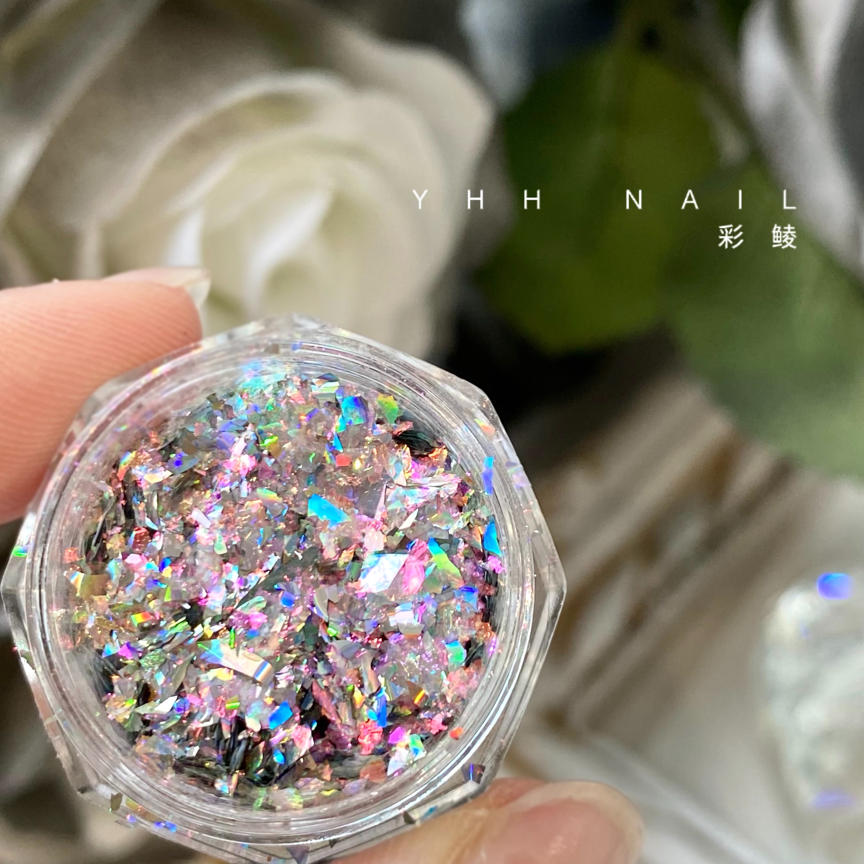 Cherry and YHH (Colorful Scales) Fine Powder Bright Sheet Polarized Pearlescent Europo Pink Meme Flash Powder-Taobao