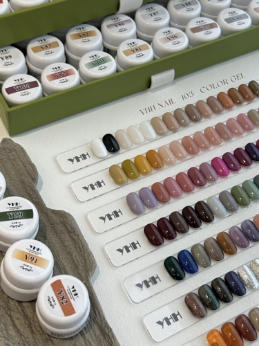 Yhh Yinghe 103 Набор цветных клеев Консервированный цветной клей Ингредиенты Безопасные 5 г Клей для фототерапии Полный набор клея для лака для ногтей