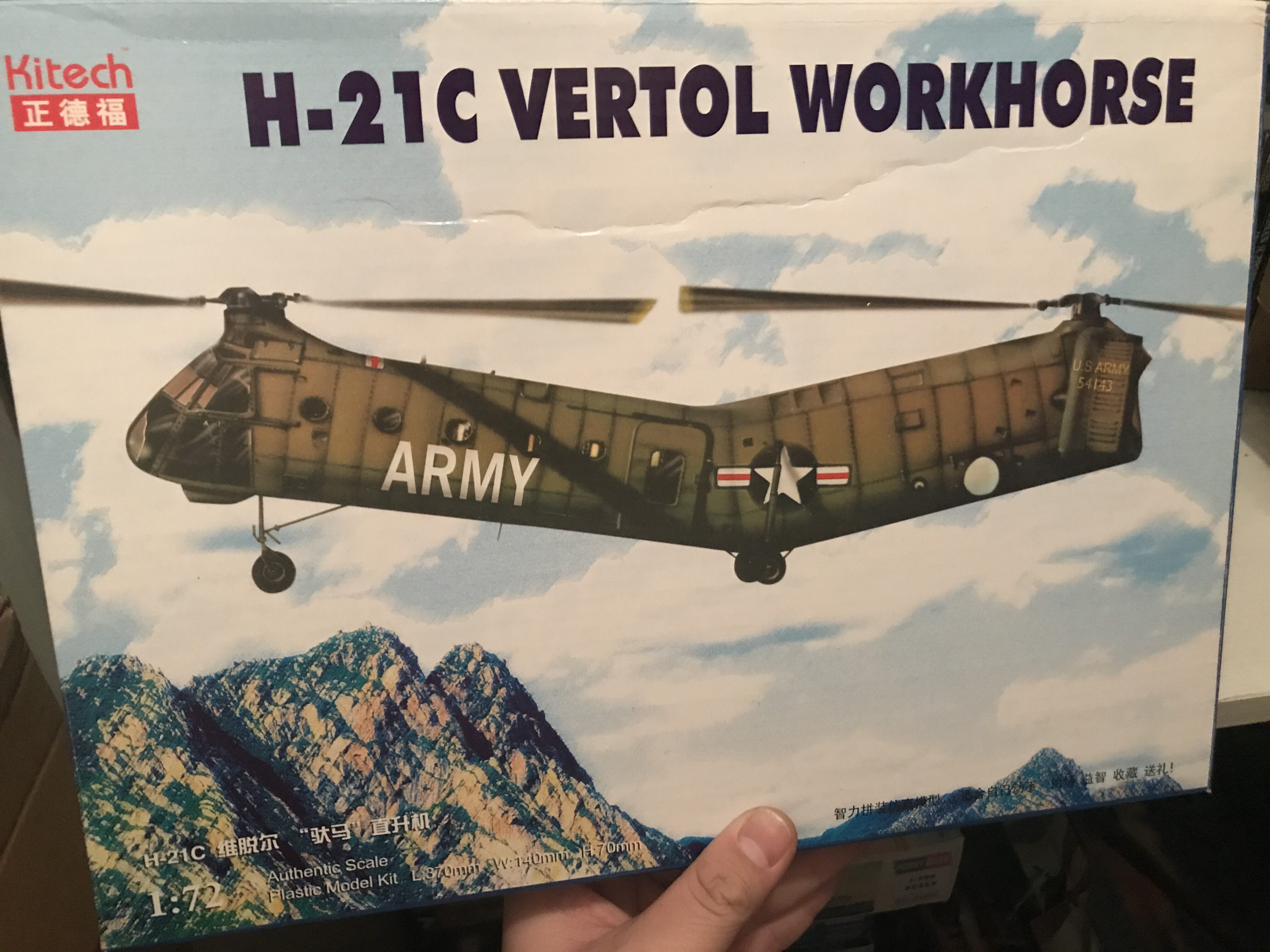 Positive Defoe 1 72 H-21C flying banana helicopter Minicraft version Jedi