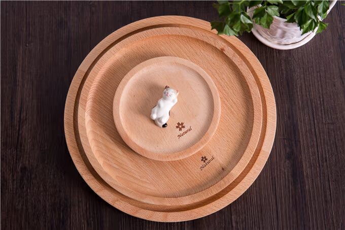 Bản gốc làm bằng tay sáng tạo tấm gỗ Bộ đồ ăn bằng gỗ Nhật Bản đĩa trái cây khay trà bát gỗ