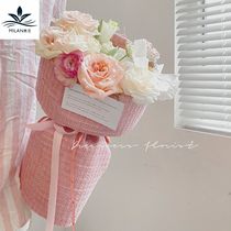 Milan small fragrant windy floral fabric floral bouquet round bouquet with floral paper material fabric floral wrapping paper handmade DIY