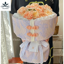 Milan Mothers Day new qipao disc buckle decorated by hand DIY small fragrant wind buckle Round Bouquet Packaging Material