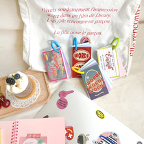 BlankLabel retro girl heart creative color page blank Word Book notepad color circle mini book