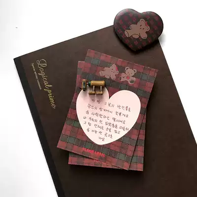 BlankLabel bull Red Bear Post-It Notes 70 pages girl heart Post-it notes hand material