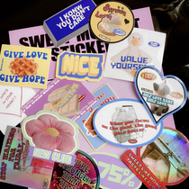 BlankLabel retro laser sticker paper bag INS girl computer phone case luggage decoration sticker