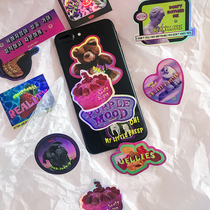 BlankLabel retro laser sticker paper bag luggage notebook waterproof simple sticker hand account material