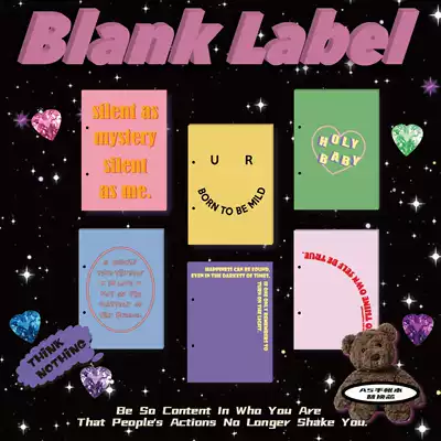 BlankLabel bull Puppy Hand account A5 punch replacement core month plan Itinerary This small square